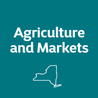 Agriculture and Markets logo: Department name over an outline of the state