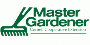 Master Gardener logo: program name next to a rake